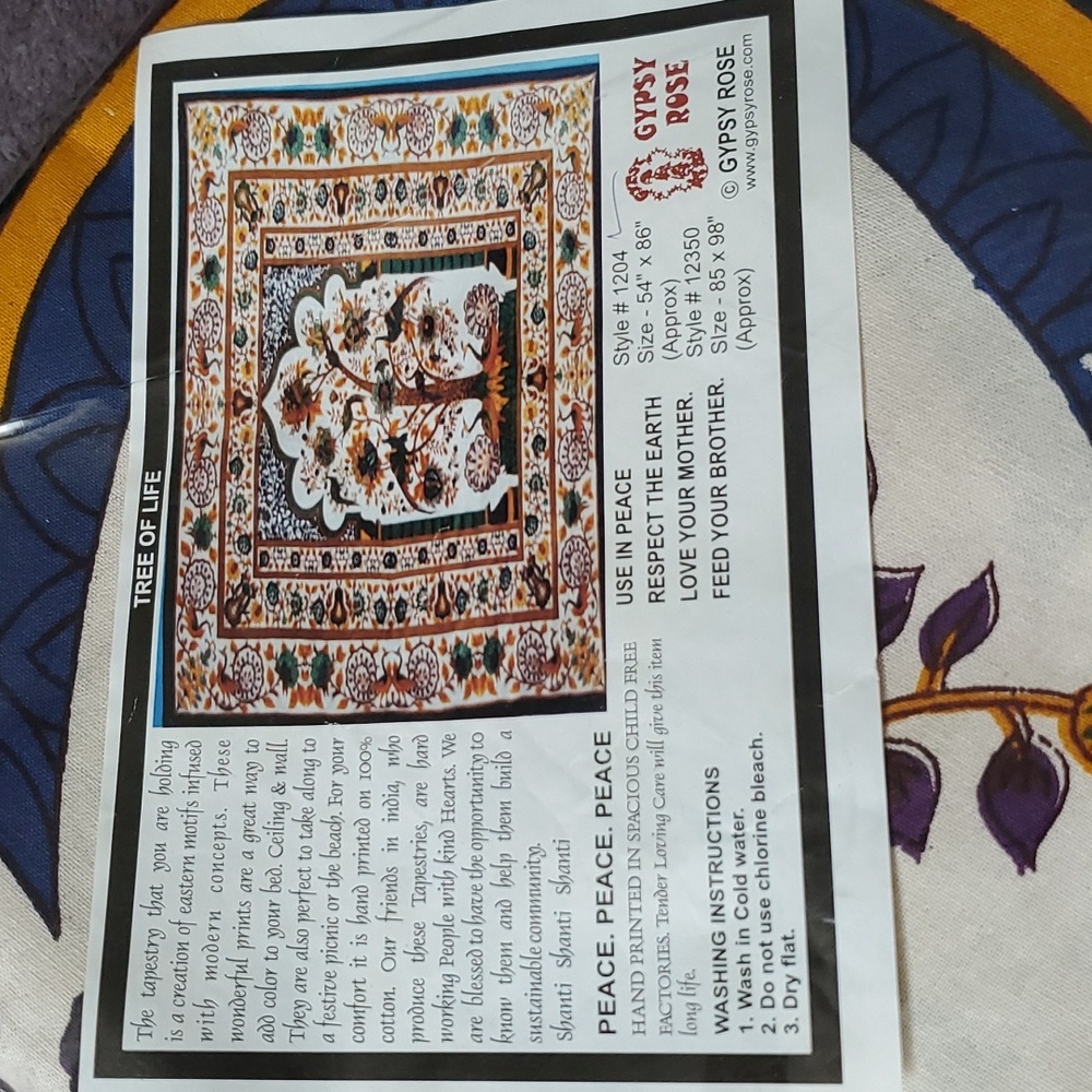 Gypsy Rose "Tree of Life" Tapestry